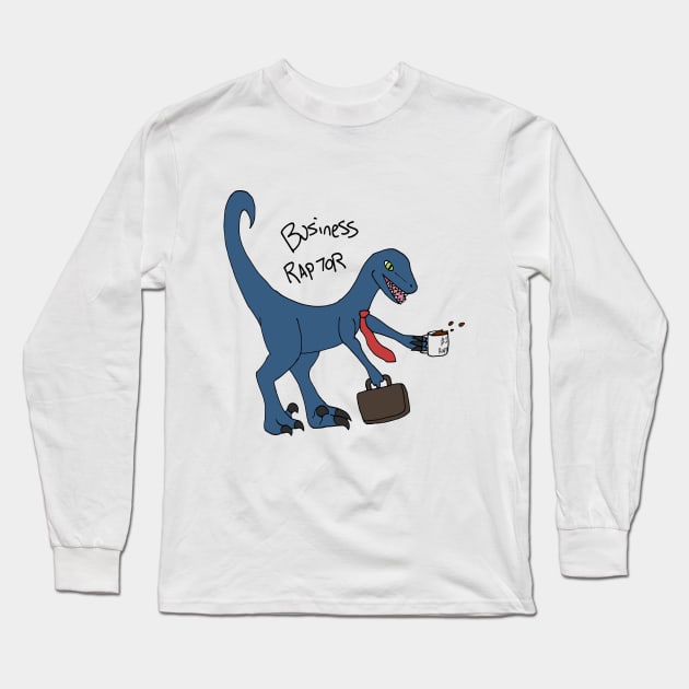 Business Raptor Long Sleeve T-Shirt by Jeffin8or